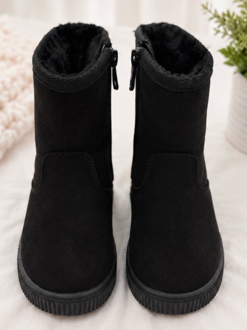 Cat & Jack Black Kids Winter Boots